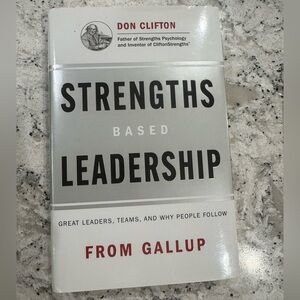 Strengths Based Leadership hardcover book - From Gallup - White & Gray